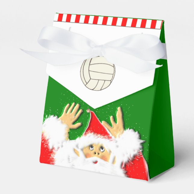 Caixinha De Lembrancinhas Férias de Natal de Voleibol (Frente)