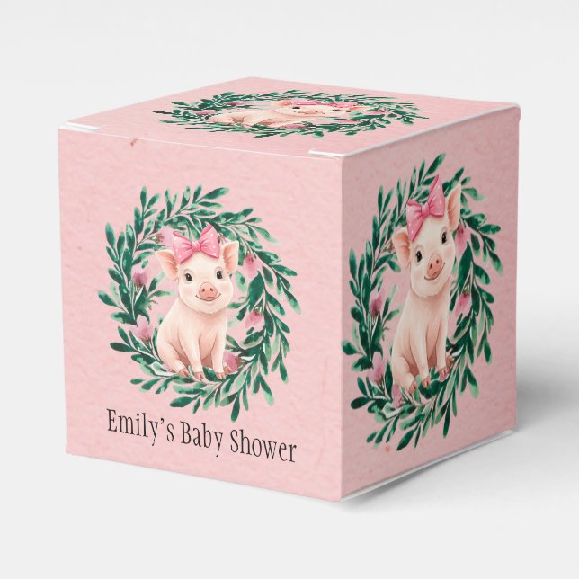 Caixinha De Lembrancinhas Ferida de Aquarela com Chá de fraldas de Porcos Be (Frente)