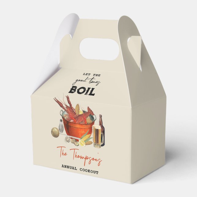 Caixinha De Lembrancinhas Festa anual de lagostas mariscais no Verão (Frente)