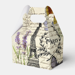 Caixinha De Lembrancinhas festa da torre eiffel francesa rústica vintage Par