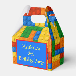 Caixinha De Lembrancinhas Festa de aniversário Colorida Building Blocks