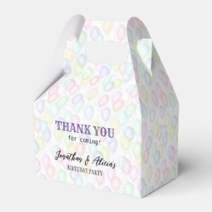 Caixinha De Lembrancinhas Festa de aniversário Colorida do Balão Arco-Íris