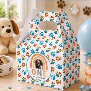 Caixinha De Lembrancinhas Festa de Aniversário de 1 Ano com Cachorro Adoráve