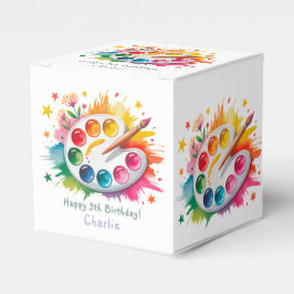 Caixinha De Lembrancinhas Festa de aniversário de Arte da Paleta de Pintura