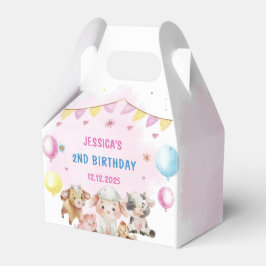 Caixinha De Lembrancinhas Festa de aniversário de Balões de Barnyard