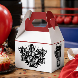 Caixinha De Lembrancinhas Festa de Aniversário de Boxe Primeira Nocaut