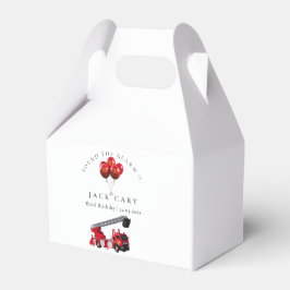 Caixinha De Lembrancinhas Festa de aniversário de Caminhão de Fogo Vermelho