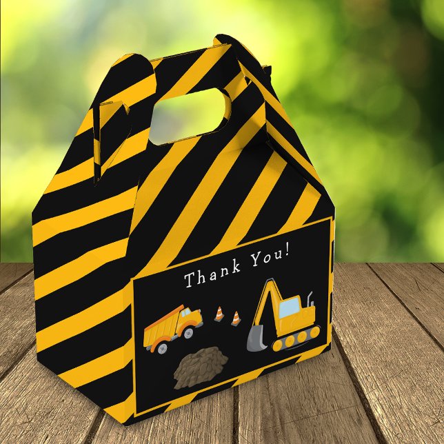 Caixinha De Lembrancinhas Festa de aniversário de Construção Obrigado (Criador carregado)