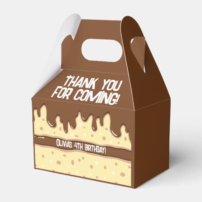Caixinha De Lembrancinhas Festa de aniversário de criança doce de Bake Slice (Frente)