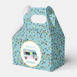 Caixinha De Lembrancinhas Festa de aniversário de Design de caminhão sorvete