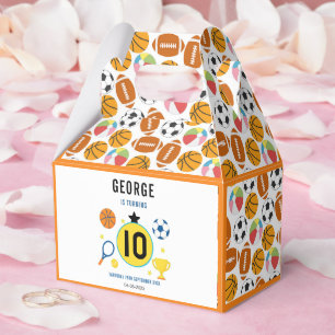 Caixinha De Lembrancinhas Festa de aniversário de Esporte Moderno   Tema do 