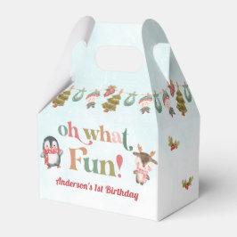 Caixinha De Lembrancinhas Festa de aniversário de inverno de Natal