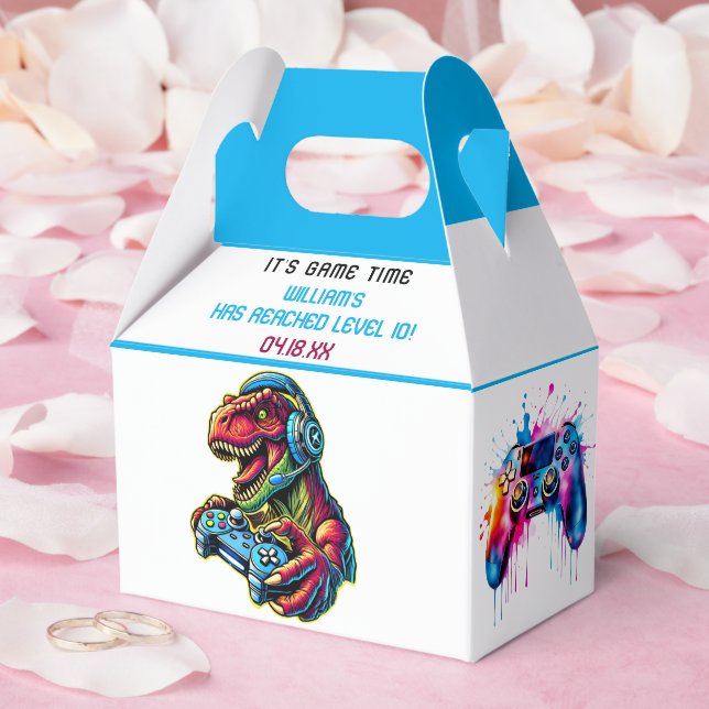 Caixinha De Lembrancinhas Festa de aniversário de Jogos Dinossauros (Casamento)
