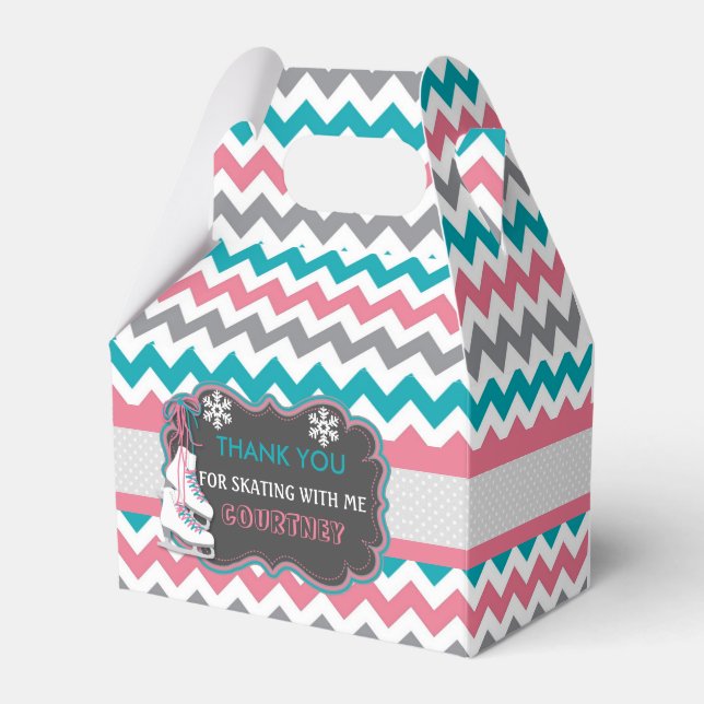 Caixinha De Lembrancinhas Festa de aniversário De Pé De Gelo Inverno Obrigad (Frente)