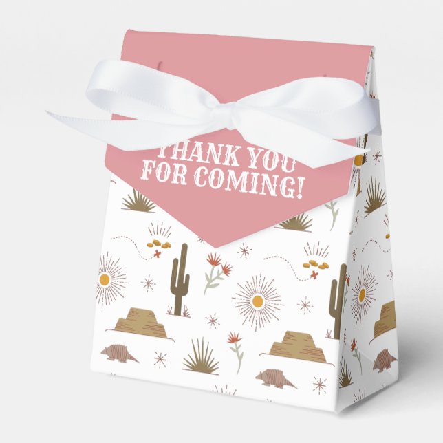 Caixinha De Lembrancinhas Festa de aniversário de Wowgirl Ocidental Selvagem (Frente)