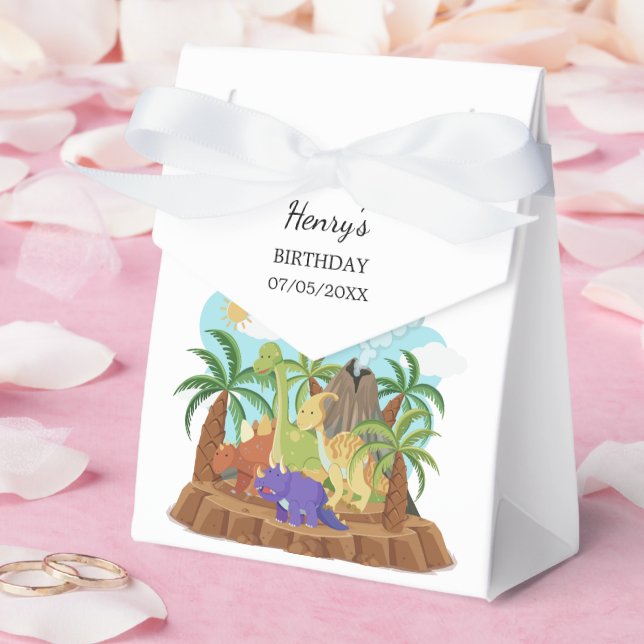 Caixinha De Lembrancinhas Festa de aniversário do dinossauro (Casamento)