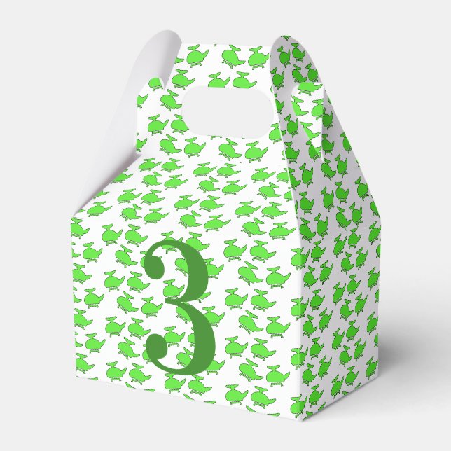 Caixinha De Lembrancinhas Festa de aniversário do helicóptero (Frente)