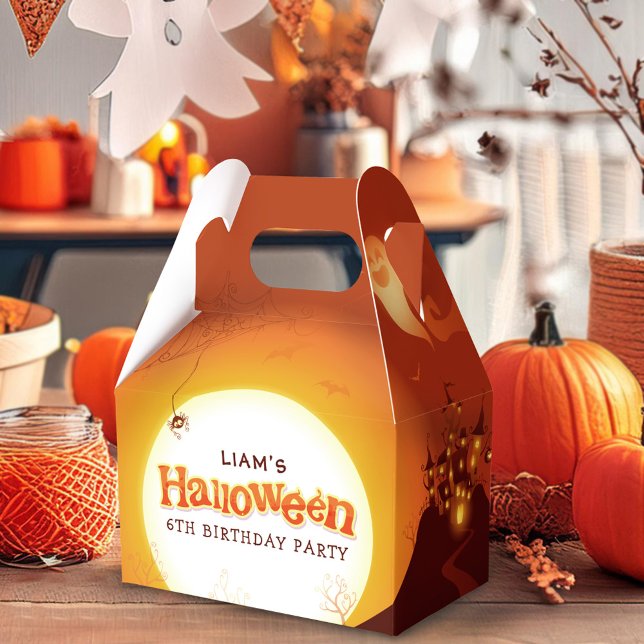 Caixinha De Lembrancinhas Festa de aniversário Laranja Halloween (Criador carregado)