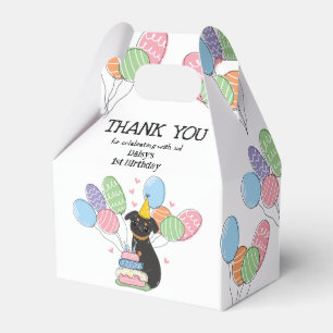 Caixinha De Lembrancinhas Festa de aniversário Negra do Cachorro de Bruxelas