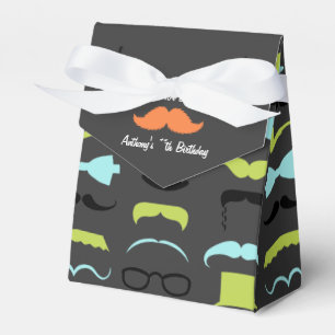 Caixinha De Lembrancinhas Festa de Aniversário Personalizada Bigode do Peque