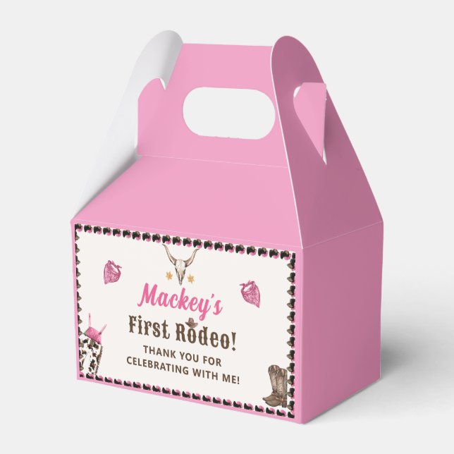 Caixinha De Lembrancinhas Festa de aniversário Russo Ocidental de Cowboy (Frente)