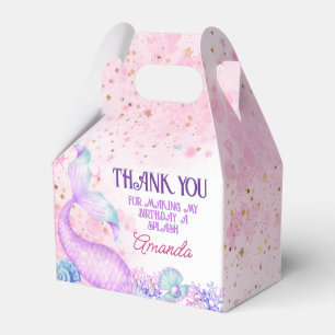 Caixinha De Lembrancinhas Festa de aniversário Sereia Obrigado