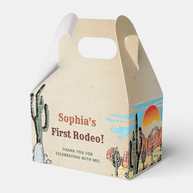 Caixinha De Lembrancinhas Festa de aniversário Wild West Cowboy (Frente)