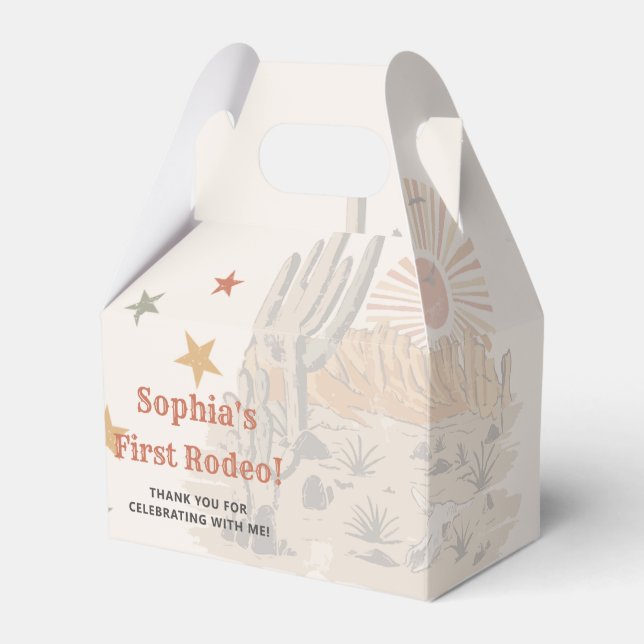 Caixinha De Lembrancinhas Festa de aniversário Wild West Cowboy (Frente)