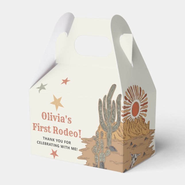 Caixinha De Lembrancinhas Festa de aniversário Wild West Cowboy (Frente)