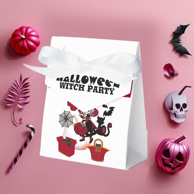 Caixinha De Lembrancinhas Festa de Bruxas de Halloween Jack O Lanterna Cobwe (Halloween Witch Party Jack O Lantern Cobweb Spooky Favor Boxes)