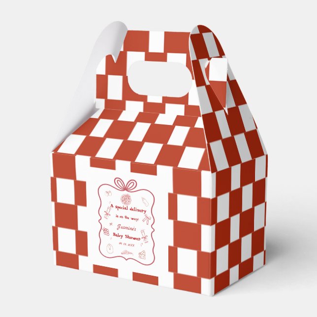 Caixinha De Lembrancinhas Festa de Chá de fraldas de pizza de entrega especi (Frente)