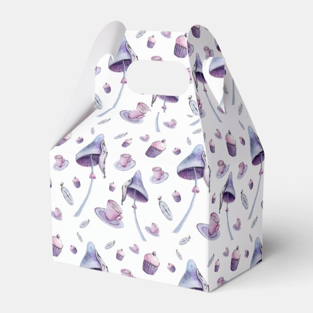 Caixinha De Lembrancinhas Festa de Chá Louca e Azul (Frente)