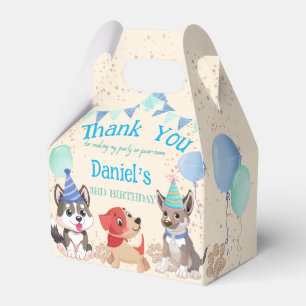 Caixinha De Lembrancinhas Festa de filhotes bonitos personalizada