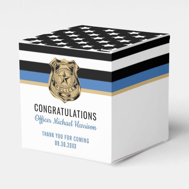 Caixinha De Lembrancinhas Festa de formatura da Academia de Polícia (Frente)
