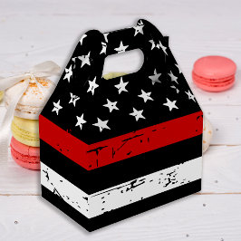 Caixinha De Lembrancinhas Festa de formatura de bombeiro linha vermelha fina