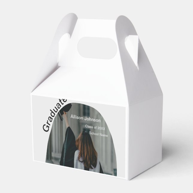 Caixinha De Lembrancinhas festa de formatura elegante e elegante (Frente)
