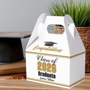 Caixinha De Lembrancinhas Festa de Formatura Gold Class de 2026 Personalizad