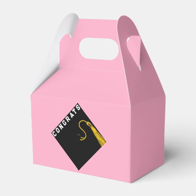 Caixinha De Lembrancinhas Festa de formatura rosa (Frente)