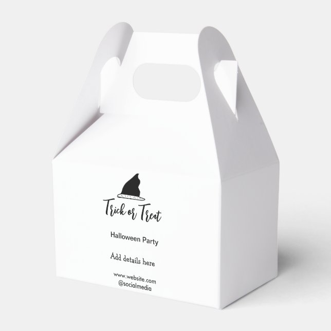 Caixinha De Lembrancinhas Festa de Halloween do truque ou trato detalhes do  (Frente)