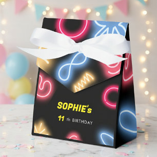 Caixinha De Lembrancinhas festa de laser de aniversário neon maluco com vamo