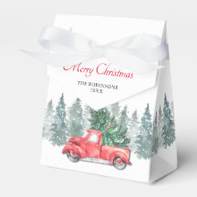 Festa de Natal e Férias de Caminhão Vermelho Antig