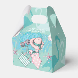 Caixinha De Lembrancinhas Festa de Piscina de Aniversário do Verão Personali