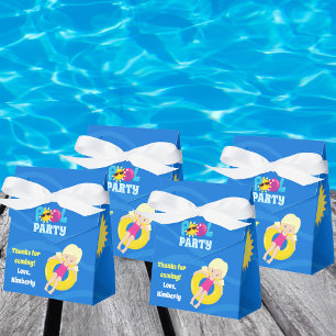 Caixinha De Lembrancinhas Festa de Piscina Personalizada Blona Personalizada