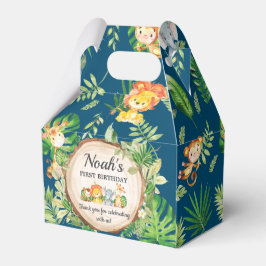 Caixinha De Lembrancinhas Festa de primeiro aniversario de Animais Selvagens