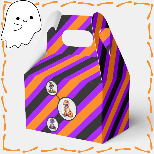 Caixinha De Lembrancinhas Festa Dino-Mash do Dinossaur do Halloween (Dino Gift Box for Halloween)