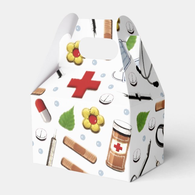 Caixinha De Lembrancinhas Festa Médica (Frente)