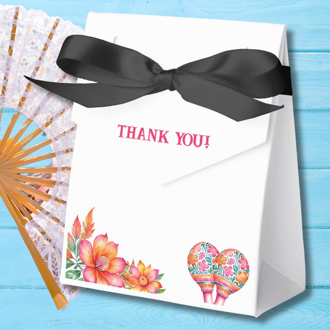 Caixinha De Lembrancinhas Festa Mexicana de Noiva Floral Rosa (Criador carregado)