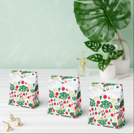 Caixinha De Lembrancinhas Festive Christmas Pattern Favor Box