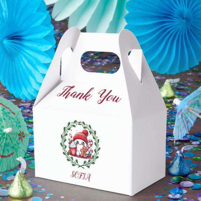 Caixinha De Lembrancinhas Festivo Snowman e Gingerpão (Festa)