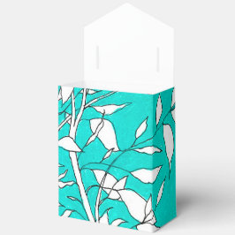 Caixinha De Lembrancinhas Ficus Tree Plant Line Drawing Blue Background